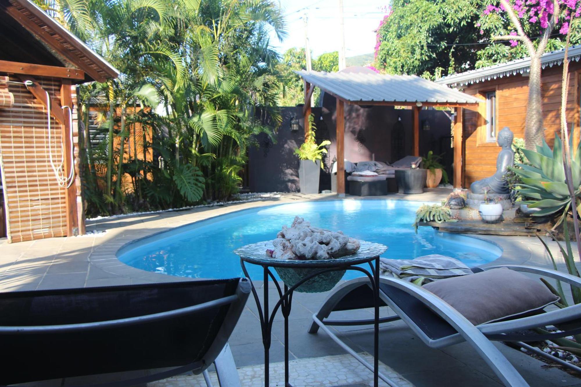 La Liane De Jade 974-Lodge Le Palissandre - Jacuzzi Privatif - Piscine Chauffee Le Bois de Nefles  Bagian luar foto